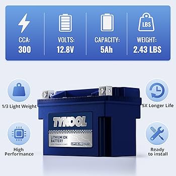 Lithium Motorcycle Battery, YTX9-BS/YTX7A-BS/YTZ10S 12V
